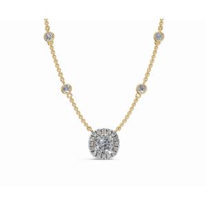 Pendentif luxueux en diamant de laboratoire Haloed Treasure, 1,192 ct, or 9 KT, 14 KT, 18 KT, bijoux en gros, fournisseur OEM - Product Image 5