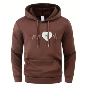 เสื้อฮู้ดพิมพ์ลายคุณภาพสูง ผลิตจากผ้าโพลีเอสเตอร์/คอตตอนผสม ระบายอากาศได้ดี แห้งเร็ว เหมาะสำหรับผู้ชาย สวมใส่สบายในฤดูหนาว - Product Image 4