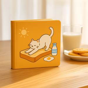 Labon สมุดบันทึกอวกาศลายการ์ตูนทรงสี่เหลี่ยมลายแมวน่ารักนักบินอวกาศหนัง PU พร้อมคุกกี้ดาวเคราะห์ไดอารี่สั่งทำได้ - Product Image 4