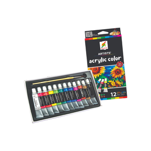 Juego de pintura acrílica de 24 colores, 12ml, certificado En71, incluye pintura artística, lienzo, pincel de papel de vidrio, regalo perfecto de Halloween para niños - Product Image 2