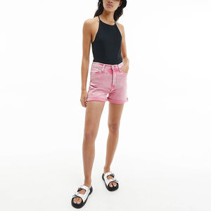 Pantalones Vaqueros de mujer, nuevos pantalones vaqueros cortos de mujer, pantalones cortos de mezclilla con bolsillos para mujer, pantalones cortos de mezclilla lavados con ácido para mujer, ropa informal con servicio OEM - Product Image 5