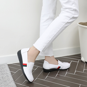 [JSHOE] cuir de vachette laminé classique chaussures décontractées à enfiler 3.5cm doux confort mocassins pour femmes vêtements quotidiens marche Style léger - Product Image 2