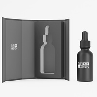 Fabricants Flacon compte-gouttes en verre à bouchon en bois brun mat noir blanc de 30ml