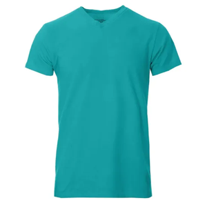 Logo personnalisé imprimé T-shirt en coton pour hommes taille normale à manches courtes léger coupe ajustée solide T-shirt uni - Product Image 3