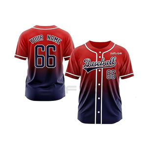 Uniforme de Softbol Personalizado, Camiseta de Béisbol Azul y Blanca con Estampado por Sublimación, Bordado y Costuras - Product Image 3