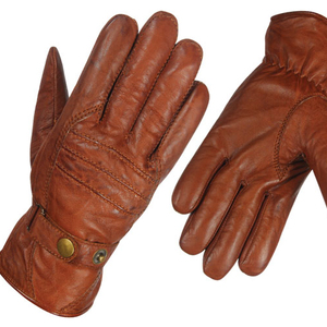 Guantes de fitness de cuero de oveja marrón de alta calidad Guantes de vestir de moda - Product Image 5