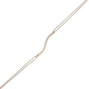 925 Sterling <b>Silver</b> S Model Waterway Chain <b>Bracelet</b> with Pink and White Stones Fashion <b>Charm</b> <b>Bracelets</b> - Product Image 5
