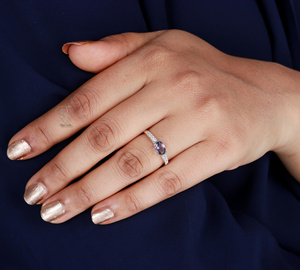 Natural Sterling Silver <b>Ring</b> Natural Amethyst Oval Gemstone Silver <b>Ring</b> Handmade Gemstone 925 Solid Sterling Silver <b>Boho</b> <b>Ring</b> - Product Image 6