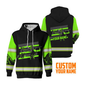 เสื้อฮู้ดสะท้อนแสงไฮวิสเสื้อทำงานมีฮู้ดพิมพ์ลายเป็ดแบบซับลิเมชันเสื้อฮู้ดความปลอดภัยสะท้อนแสง - Product Image 5