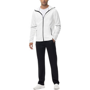 <b>Vintage</b> Custom Zip Layer Hoodies Sweatpants Jogging Set Embroidery Patch Logo Men <b>Tracksuits</b> - Product Image 3