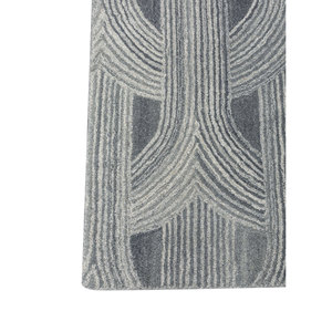 Alfombra de Lana Tejida a Mano Jaipur Rugs ZA Tahn-7075 Azul con Patrón Geométrico para Uso Doméstico - Colección Pathways - Product Image 4