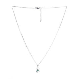 Colgante de Tortuga con Bisel Incrustado en Plata y Amuleto de Buena Suerte - Product Image 4