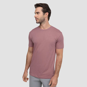 T-shirt décontracté pour homme, coupe classique, couleur unie, manches courtes, col rond, non tissé, 100 % coton, numérique, anti-plis, écologique - Product Image 4