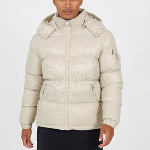 Veste d'hiver à bulles remplie de duvet simple avec logo personnalisé pour hommes Veste d'hiver à bulles remplie de duvet personnalisée avec conception de service OEM - Product Image 1
