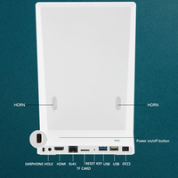 Tablet PC Android Layar Sentuh Kapasitif LCD Putih Bentuk L 10 inci untuk Ruang Rapat Hotel Bank Restoran Ritel