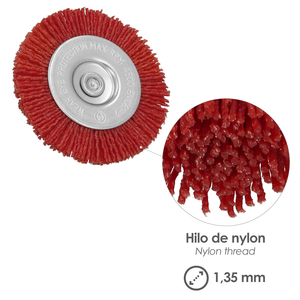 Spazzola in Nylon Disco O/ 75 mm. 1/4". - Product Image 3