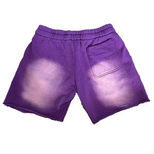 Short de jogging unisexe personnalisé bord brut français éponge polaire coton lourd décontracté Gym hommes course Fitness Vintage lavage à l'acide Shorts - Product Image 3