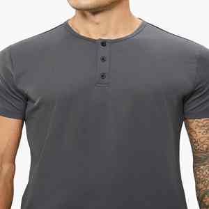 <b>Men's</b> Short Sleeve <b>Henley</b> T-<b>Shirt</b> 100% cotton Short Sleeve <b>Henley</b> <b>Shirt</b> Top <b>Henley</b> T-<b>Shirt</b> - Product Image 3