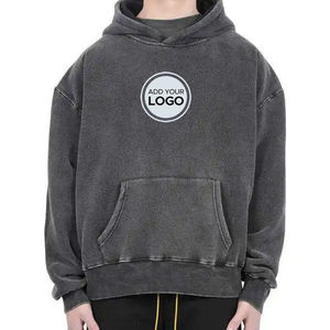 Sudaderas con capucha para hombre Sudadera con capucha de gran tamaño Vintage Lavado ácido Parejas Jersey de algodón Sudaderas con capucha para hombres Streetwear Sudaderas - Product Image 3