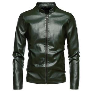2025 Nueva chaqueta de cuero personalizada a la moda para hombre, el mejor diseño, chaqueta de cuero marrón con bolsillos grandes en el pecho de alta calidad - Product Image 5