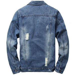Veste en jean vintage sur mesure pour homme, dernier design, tendance décontractée, avec broderie, vente en gros - Product Image 3