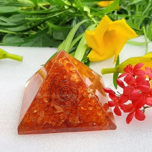50mm Feng Shui amour Style générateur d'énergie Orgone cristal pyramide AGATE pierres précieuses organite pyramides pour la guérison - Product Image 3