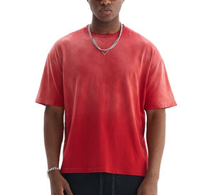 Camiseta deportiva de algodón lavado ácido Vintage de alta calidad personalizada para hombre, camisetas de secado rápido de peso pesado de gran tamaño - Product Image 1