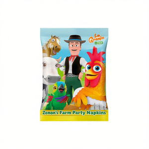 Servilletas para Fiesta en la Granja de Zenon, 33x33 cm, 20 Unidades, Vajilla para Celebración de Cumpleaños Infantiles - Product Image 2