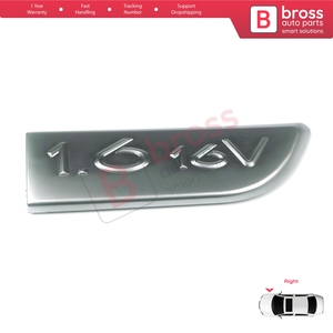 ตราสัญลักษณ์โครเมียม BSP563-2 1.6 16V รุ่น 8200209130 ด้านขวา สำหรับรถยนต์ Megane MK2 และ Scenic MK2 - Product Image 3
