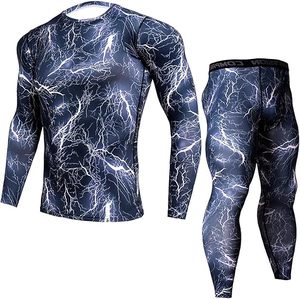 Ensemble de vêtements de sport pour homme, coupe-vent, imprimé, à séchage rapide, pour la remise en forme et la musculation - Product Image 3