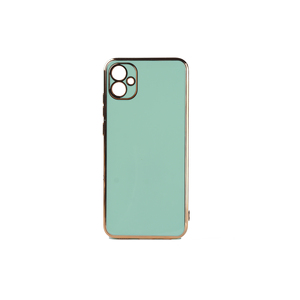 Coque en silicone souple Samsung pour Galaxy A04E avec design isolant - Finition mate vert clair - Product Image 1