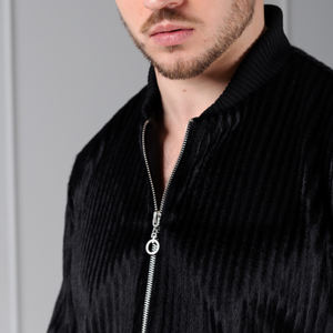 Vente en gros Chaqueta De Baseball de haute qualité grande taille hommes recadrée noir fausse fourrure manteau Bomber veste collège pour hommes - Product Image 5