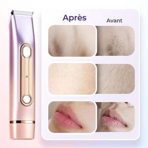 Épilateur électrique rechargeable pour femmes 2-en-1 rasoir humide/sec et tondeuse bikini, rasoir étanche pour l'épilation corporelle - Product Image 2