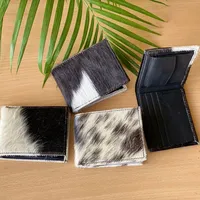 Dompet kulit sapi eksklusif, dompet pria ramping & pintar kulit minimalis tempat kartu buatan tangan pribadi kulit sapi