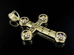 Estilo de lujo de moda Moissanite Diamond Circle Design Cross Pendant en plata 925 Iced Out Hip Hop Jewelry para hombres - Product Image 5