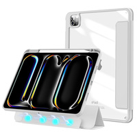 Étuis pour tablette en acrylique, housse intelligente en cuir PU pour PC, étui pour Pro 13 pouces M4 2024