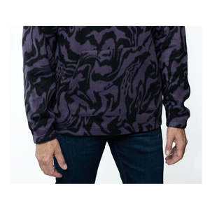 Felpa con Cappuccio Invernale da Uomo Lazer in Pile Polare Viola Taglia Media con Stampa a Sublimazione, Lavaggio Enzimatico e Ricamo 3D - Product Image 3