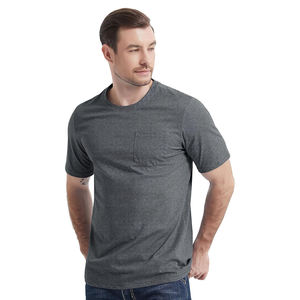 2025 nouveau Design Anti-âge 100% coton Slim Fit poche T-Shirts pour hommes tricoté tissu confortable élégant chemise - Product Image 3