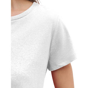 Camiseta de Cuello Redondo de Corte Regular para Mujer, Estilo Casual, 100% Algodón, Transpirable y Ligera, Tallas XS y XXS, Manga Larga para Verano - Product Image 4