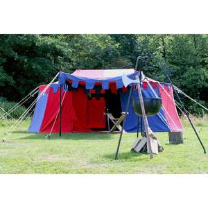 Carpa Medieval Borgoña de una Sola Capa, Lona Impermeable, Funciones Automáticas, para 4-10 Personas, para Resorts - Product Image 2