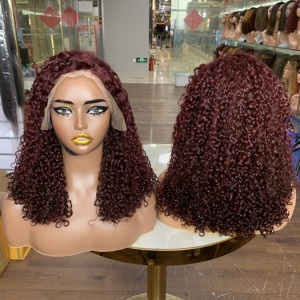 Perruque bouclée Pixie, fournisseur d'usine, pour femmes noires, cheveux vierges alignés sur les cuticules, perruques Lace Front 13x4 SDD - Product Image 1