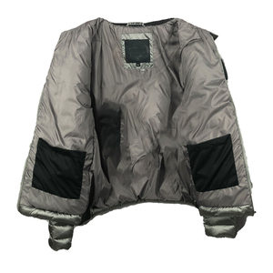 Veste d'hiver matelassée à capuche en toile de nylon/polyester, logo personnalisé sur le devant, taille plus, vestes matelassées pour hommes, respirantes, coupe-vent, séchage rapide - Product Image 4
