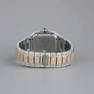 Montre mécanique automatique de luxe pour homme, 40 mm, diamant moissanite VVS, bracelet en acier inoxydable, verre saphir, vente chaude - Product Image 2