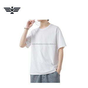 Camiseta de Manga Corta para Hombre, Talla Grande, 100% Algodón, Antiencogimiento |   Camiseta Minimalista de Estilo Urbano con Hombros Caídos - Product Image 3