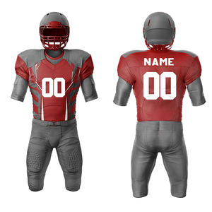 Uniforme de Fútbol Americano de Talla Grande con Estampado Digital al por Mayor, Cuello en V, Corto, Transpirable, Antibacteriano, Ropa Deportiva para Equipos de Adultos - Product Image 3