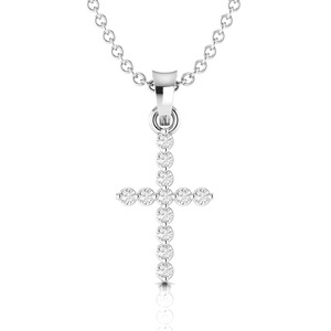 Premium Design IGI Certified VVS Lab Grown Diamond 14k Gold <b>Cross</b> Pendant <b>Necklace</b> <b>For</b> <b>Women</b> Fine Jewelry Gift <b>For</b> <b>Women</b> - Product Image 2