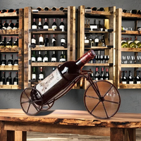 Support de rangement en métal noir de style européen, type colonne, pour vélos et bouteilles de vin, présentoir décoratif pour la maison, vente en gros