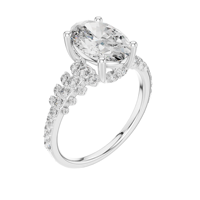 Bague de fiançailles ovale en diamant de laboratoire 2,57 carats sans conflit pour femme, clarté VVS-VS EF, or 18 carats, 14 carats, 10 carats, argent 925