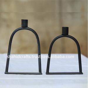 Portavelas de metal decorativo negro con el último diseño sin llama para decoración del hogar y decoración navideña - Product Image 6