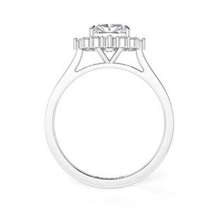 Anillo de compromiso estilo Halo de diamante cortado CTRadiant 1,00 para ella - Product Image 2